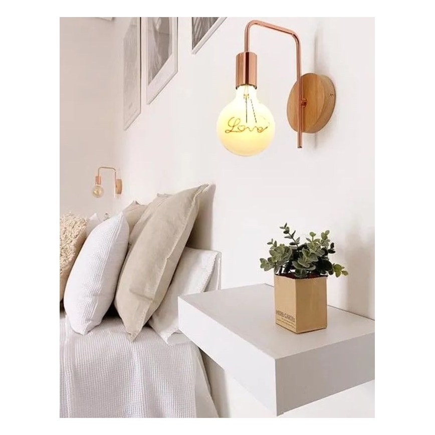 LED elektros lemputė FILAMENT VINTAGE LOVE G125 E27/2W/230V 2000K