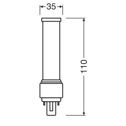 LED elektros lemputė G24d-1/5W/230V 4000K - Osram
