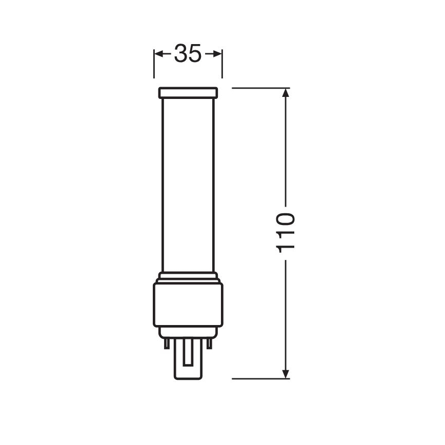 LED elektros lemputė G24d-1/5W/230V 4000K - Osram
