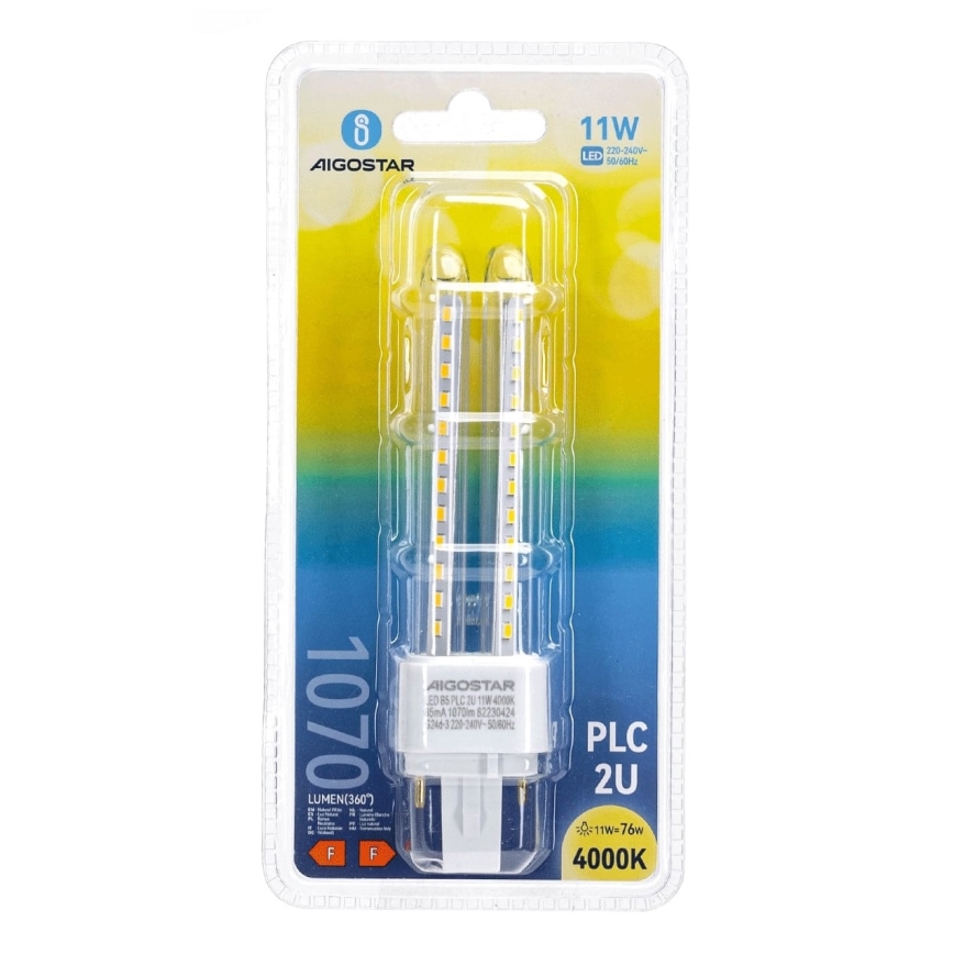 LED elektros lemputė G24D-3/11W/230V 4000K - Aigostar