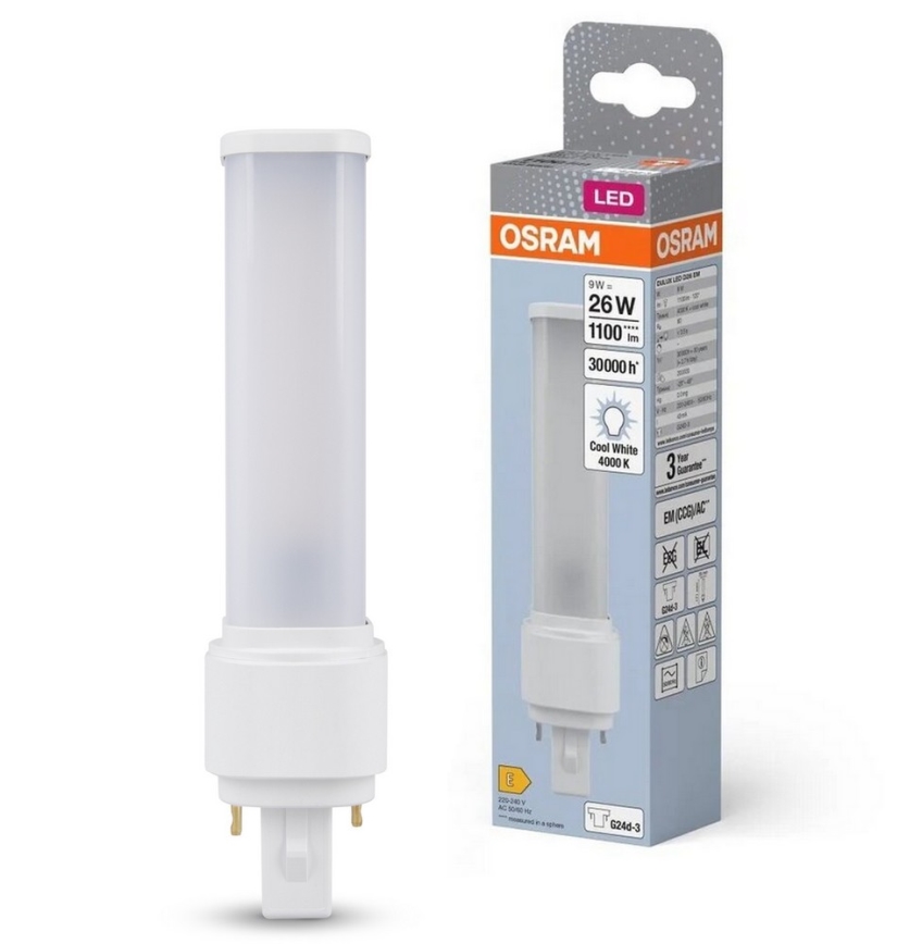 LED elektros lemputė G24d-3/9W/230V 4000K - Osram