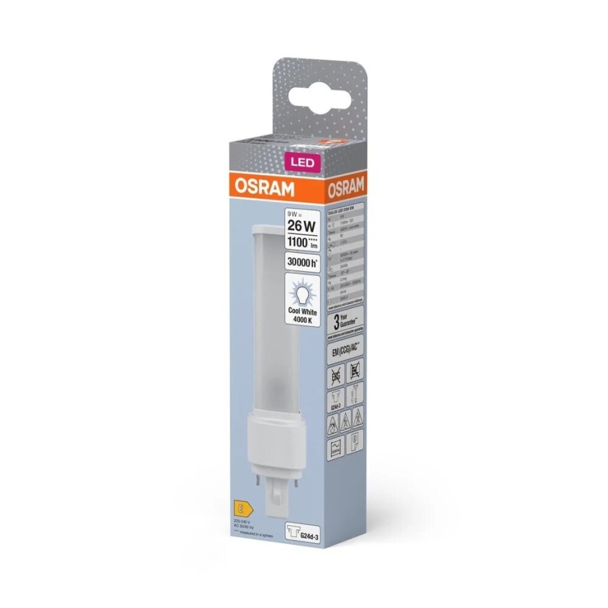 LED elektros lemputė G24d-3/9W/230V 4000K - Osram