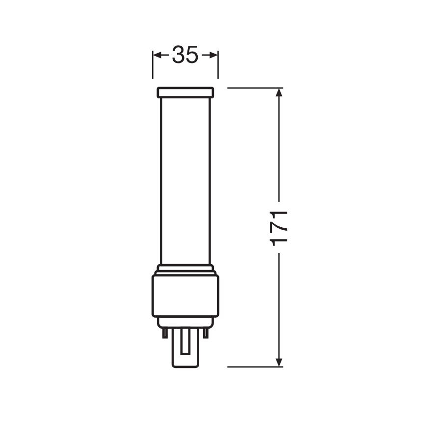 LED elektros lemputė G24d-3/9W/230V 4000K - Osram