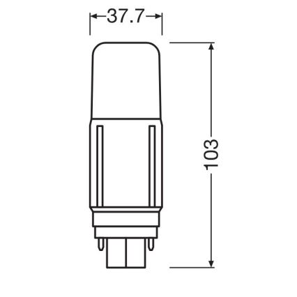 LED elektros lemputė G24d/5,5W/230V 4000K - Osram