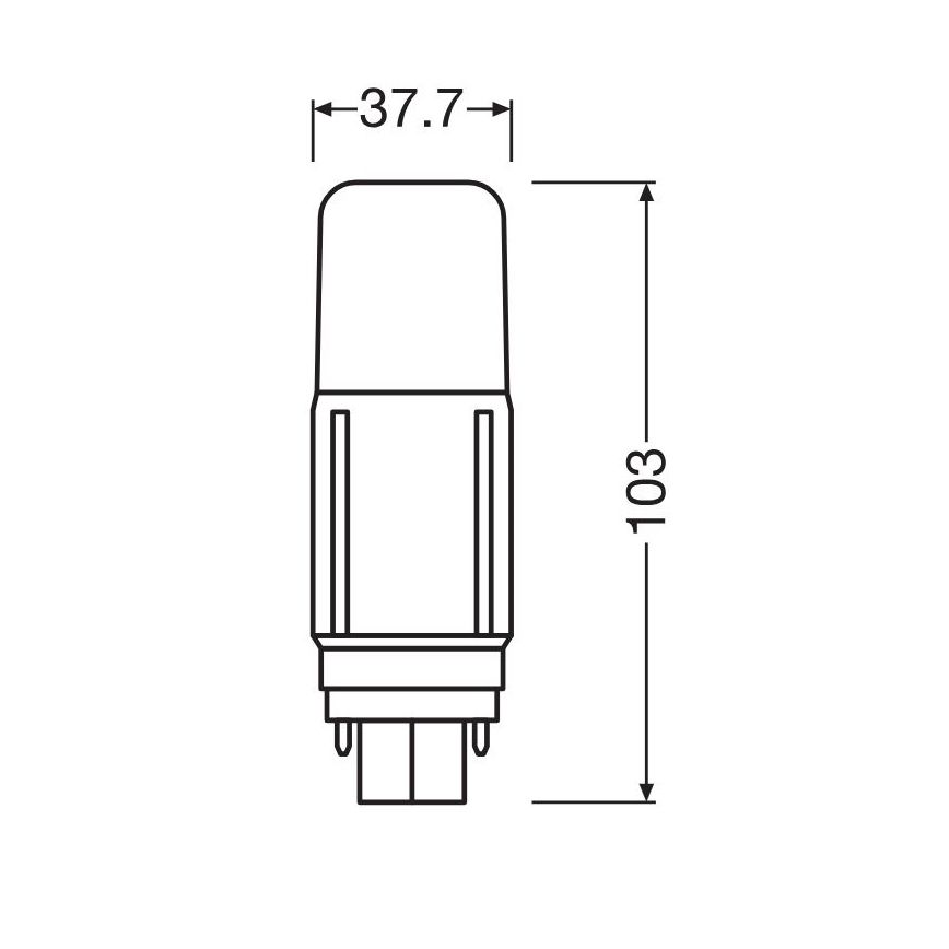 LED elektros lemputė G24d/5,5W/230V 4000K - Osram
