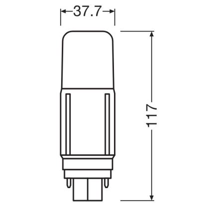 LED elektros lemputė G24d/7,5W/230V 4000K - Osram