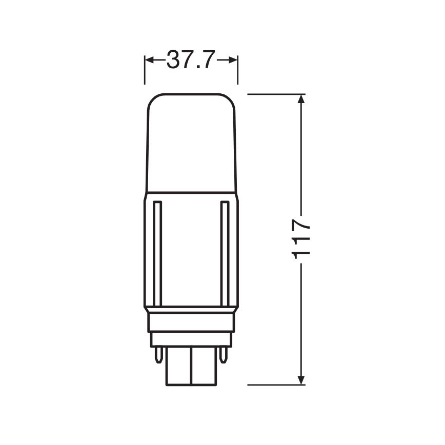 LED elektros lemputė G24d/7,5W/230V 4000K - Osram