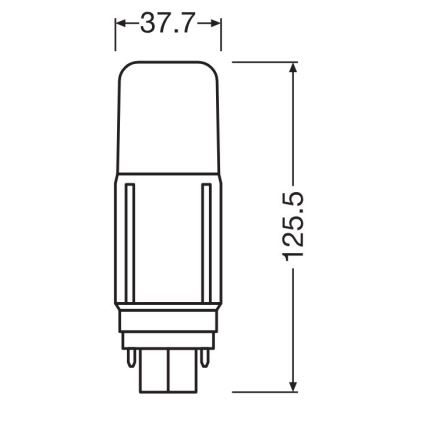 LED elektros lemputė G24d/9,5W/230V 3000K - Osram