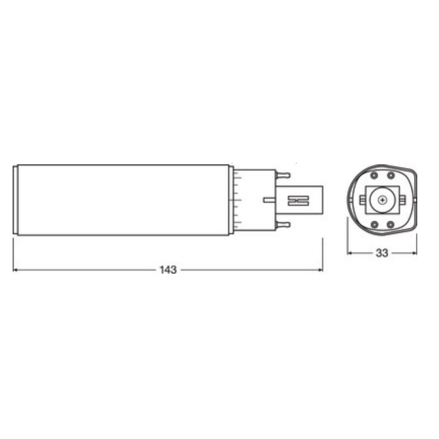 LED elektros lemputė G24q-1/6W/230V 4000K - Osram
