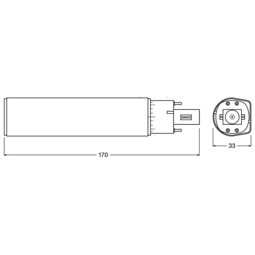 LED elektros lemputė G24q-3/10W/230V 3000K - Osram
