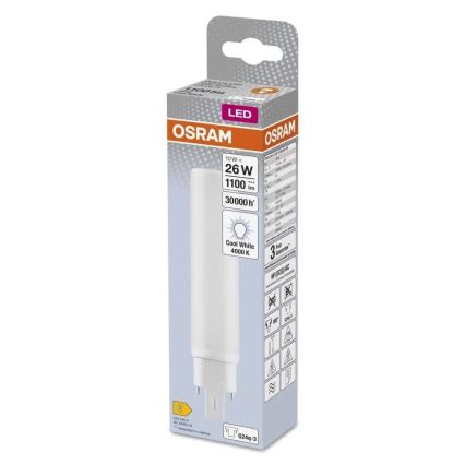 LED elektros lemputė G24q-3/10W/230V 4000K - Osram
