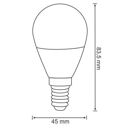 LED elektros lemputė G45 E14/3,5W/230V 3000K