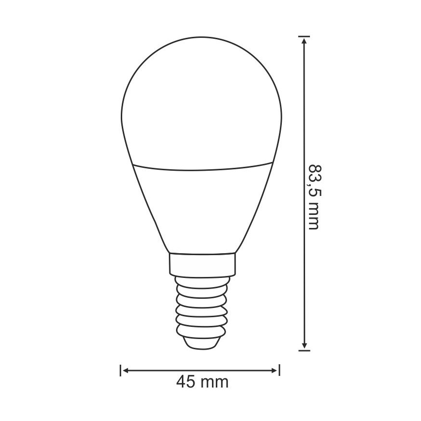 LED elektros lemputė G45 E14/3,5W/230V 3000K