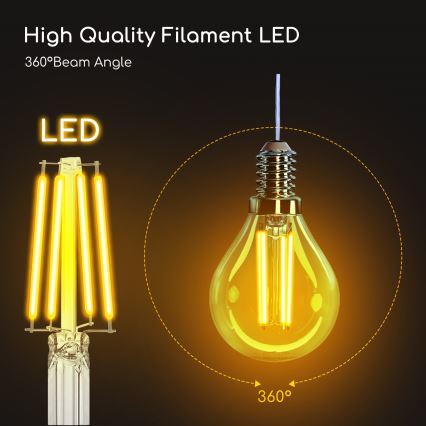LED elektros lemputė G45 E14/4W/230V 2700K - Aigostar