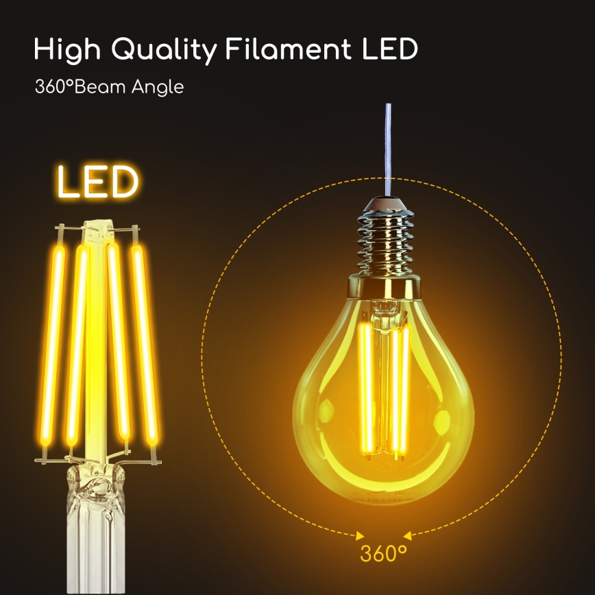 LED elektros lemputė G45 E14/4W/230V 2700K - Aigostar