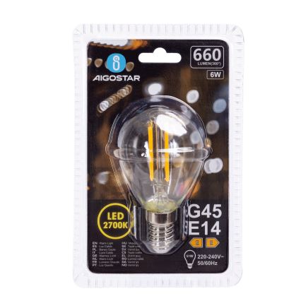 LED elektros lemputė G45 E14/6W/230V 2700K - Aigostar