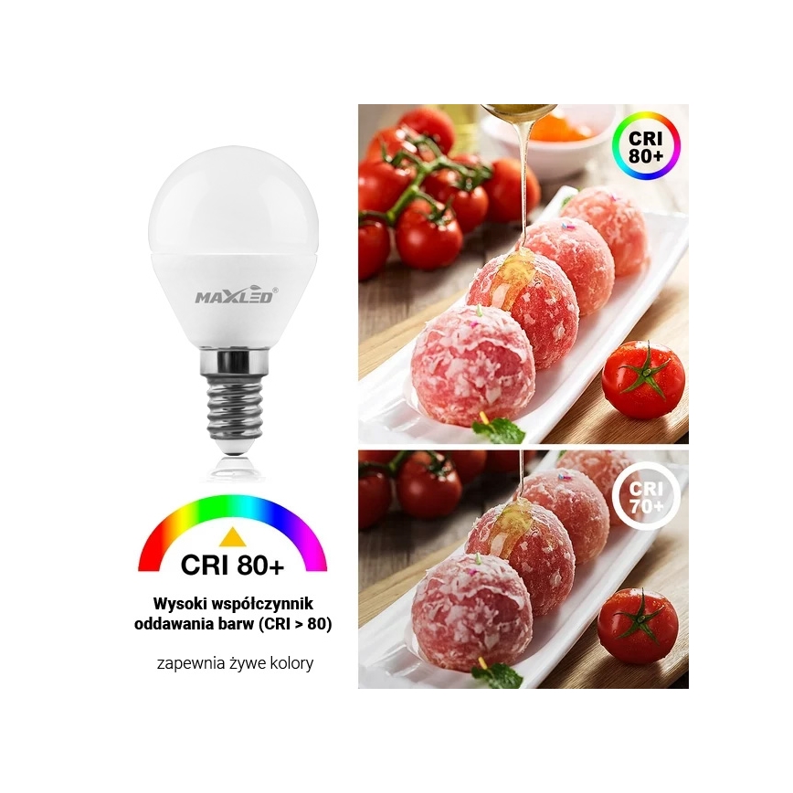 LED elektros lemputė G45 E14/7W/230V 4000K