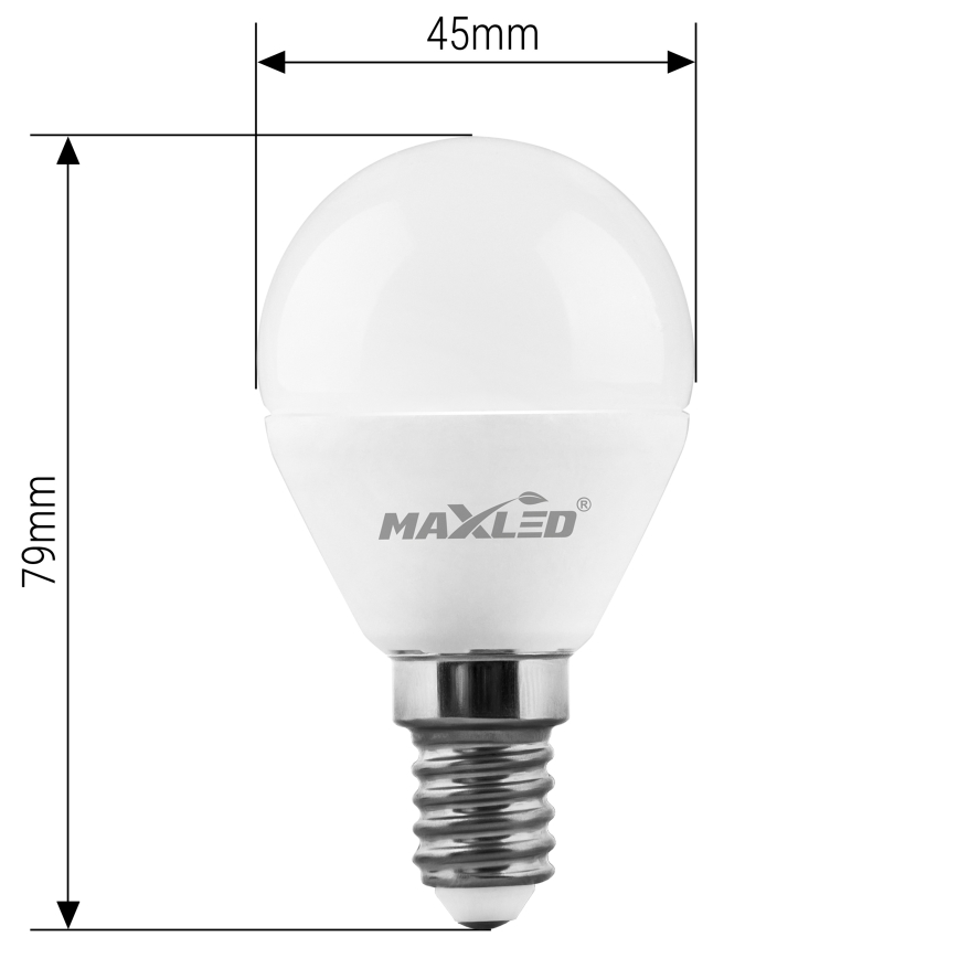 LED elektros lemputė G45 E14/7W/230V 4000K