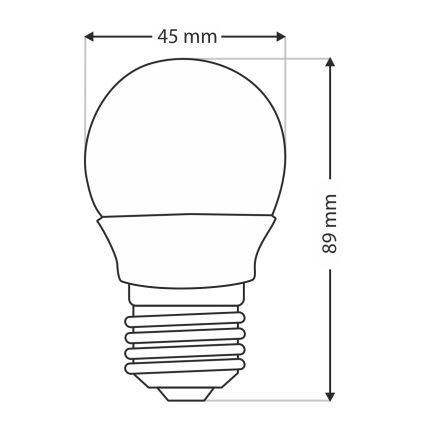 LED elektros lemputė G45 E27/6W/230V 6500K