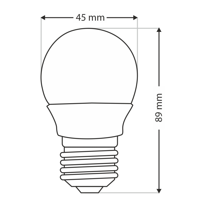 LED elektros lemputė G45 E27/6W/230V 6500K