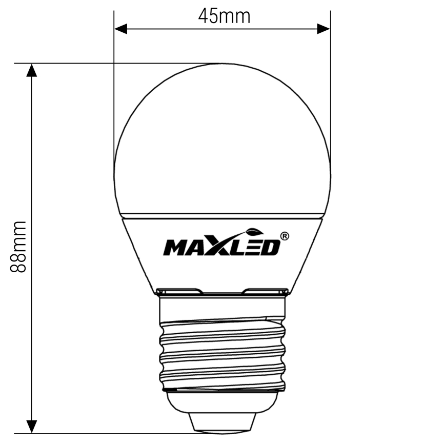 LED elektros lemputė G45 E27/8W/230V 4000K