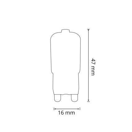 LED elektros lemputė G9/2,5W/230V 6400K