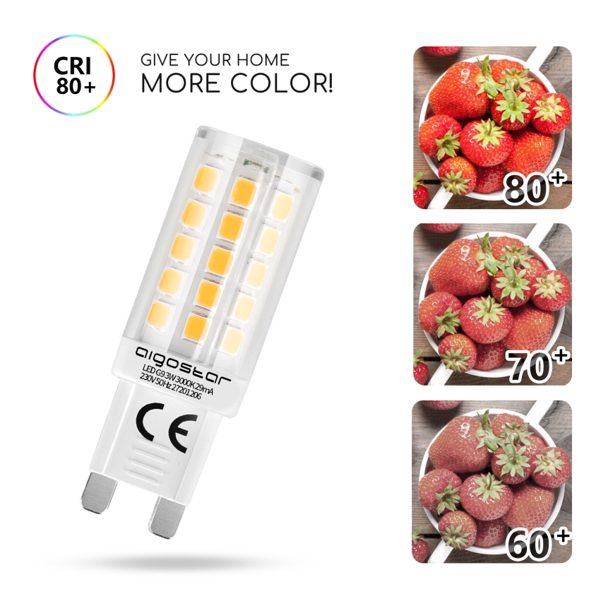 LED Elektros lemputė G9/3W/230V 3000K - Aigostar