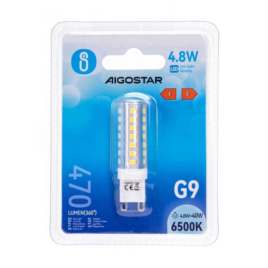 LED elektros lemputė G9/4,8W/230V 6500K - Aigostar