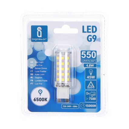 LED Elektros lemputė G9/4,8W/230V 6500K - Aigostar