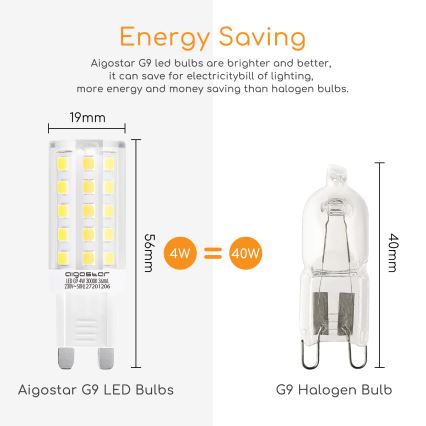 LED Elektros lemputė G9/4W/230V 3000K - Aigostar