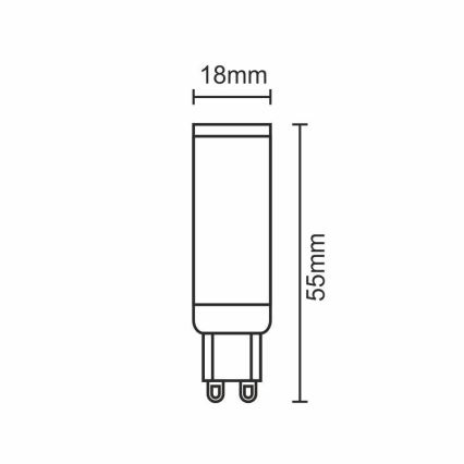 LED elektros lemputė G9/5W/230V 2800K