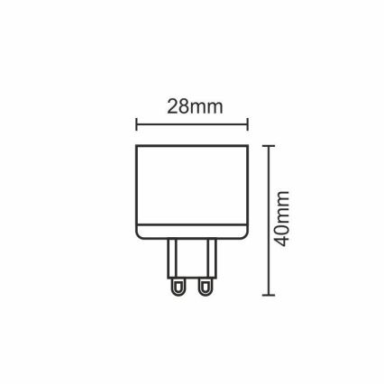 LED elektros lemputė G9/5W/230V 2800K