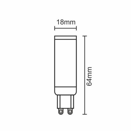 LED elektros lemputė G9/7W/230V 4000K