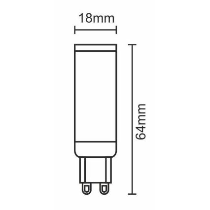 LED elektros lemputė G9/7W/230V 6000K