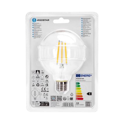LED elektros lemputė G95 E27/10W/230V 2700K - Aigostar