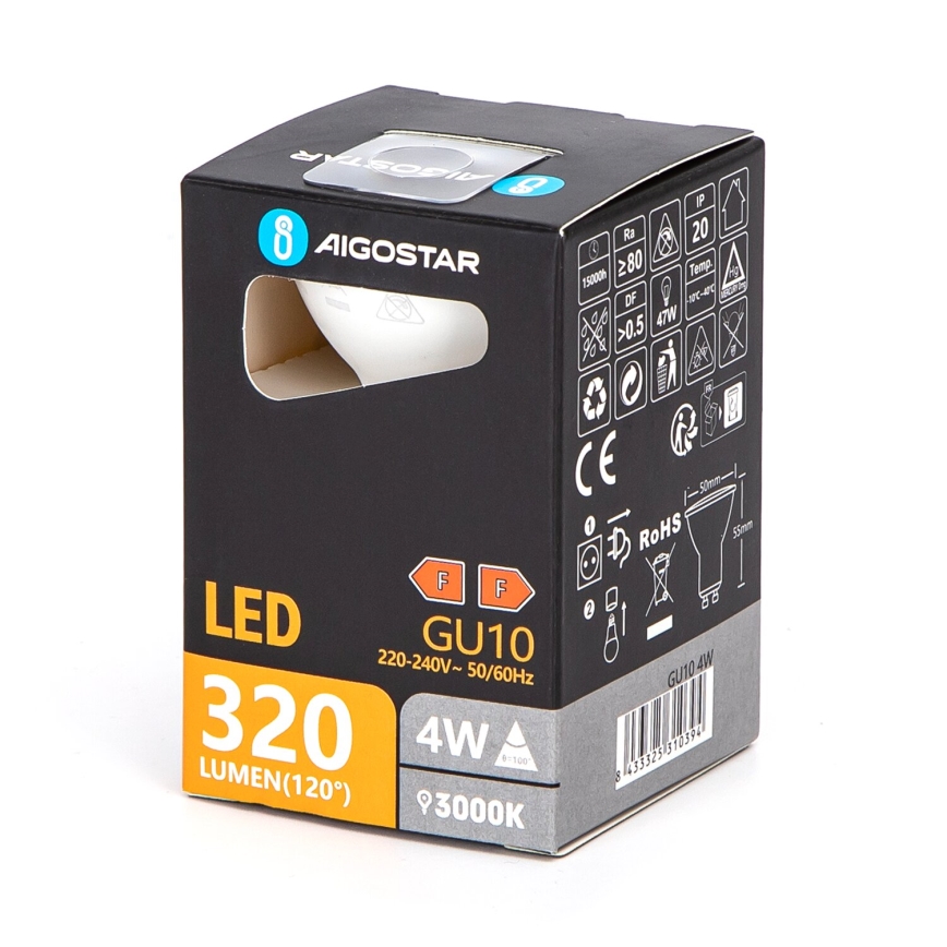 LED elektros lemputė GU10/4W/230V 3000K - Aigostar