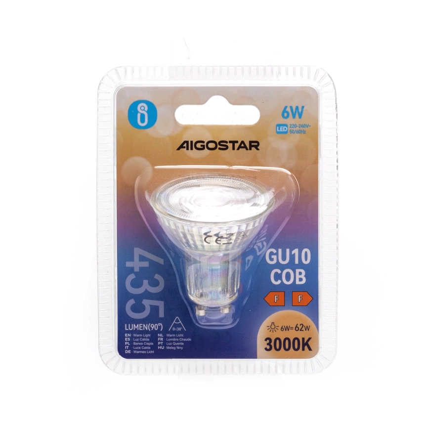 LED elektros lemputė GU10/6W/230V 3000K - Aigostar