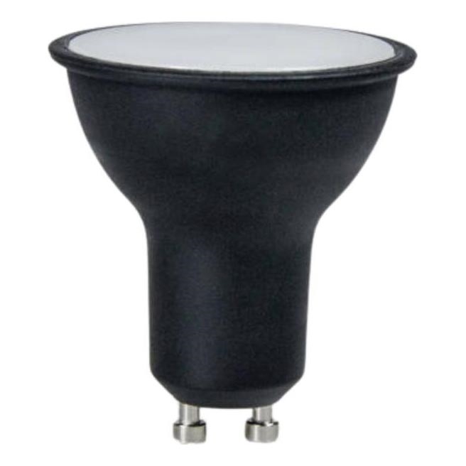 LED elektros lemputė GU10/6W/230V 3000K juoda
