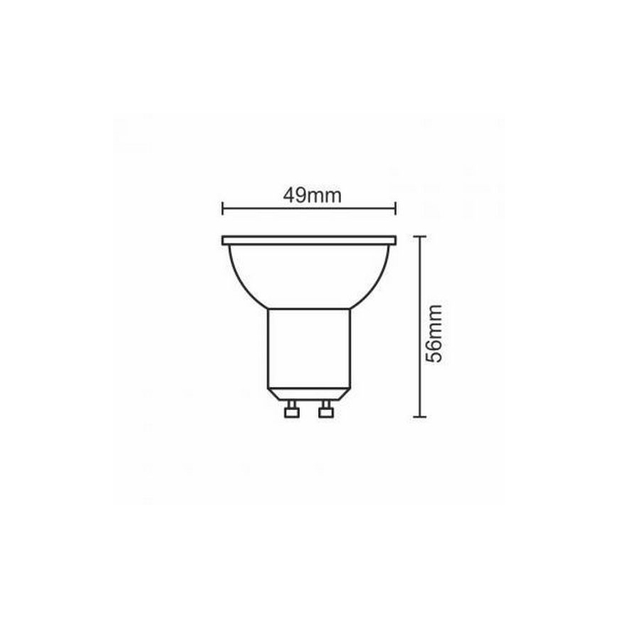 LED elektros lemputė GU10/6W/230V 3000K juoda
