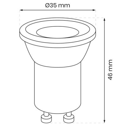 LED elektros lemputė GU10-MR11/3W/230V 4000K