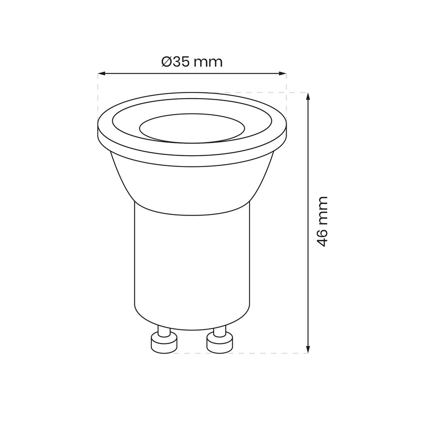 LED elektros lemputė GU10-MR11/3W/230V 4000K