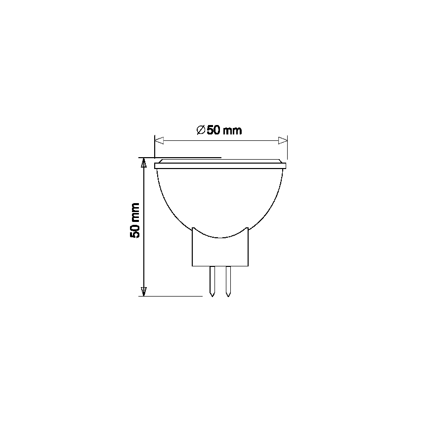 LED elektros lemputė GU5,3/MR16/5W/12V 3000K