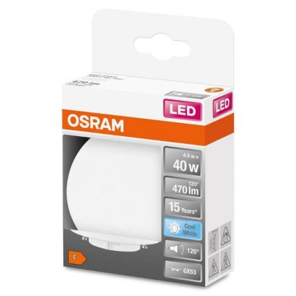 LED elektros lemputė GX53/4,9W/230V 4000K - Osram