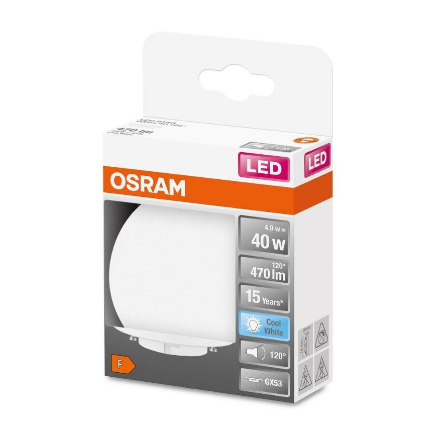 LED elektros lemputė GX53/4,9W/230V 4000K - Osram