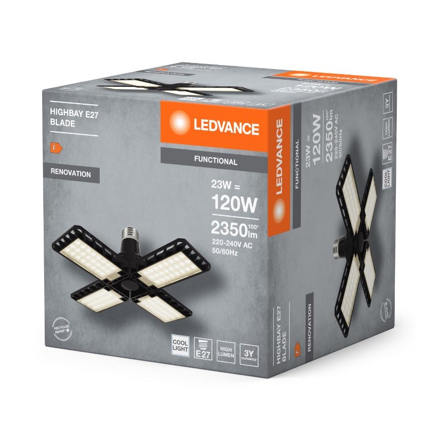 LED elektros lemputė HIGHBAY E27/23W/230V 4000K - Ledvance