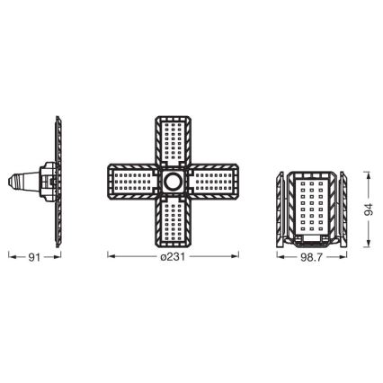 LED elektros lemputė HIGHBAY E27/23W/230V 4000K - Ledvance