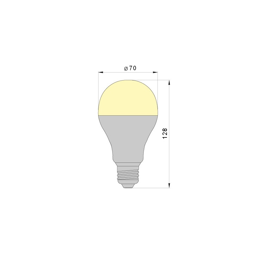 LED elektros lemputė LEDSTAR A70 E27/18W/230V 3000K