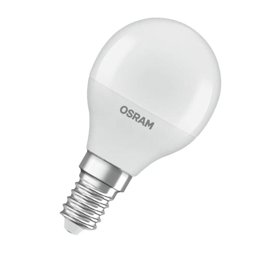 LED elektros lemputė P40 E14/4,9W/230V 2700K - Osram