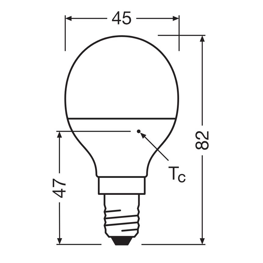 LED elektros lemputė P40 E14/4,9W/230V 4000K - Osram