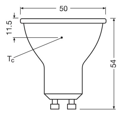 LED elektros lemputė PAR16 GU10/6,9W/230V 6500K - Osram